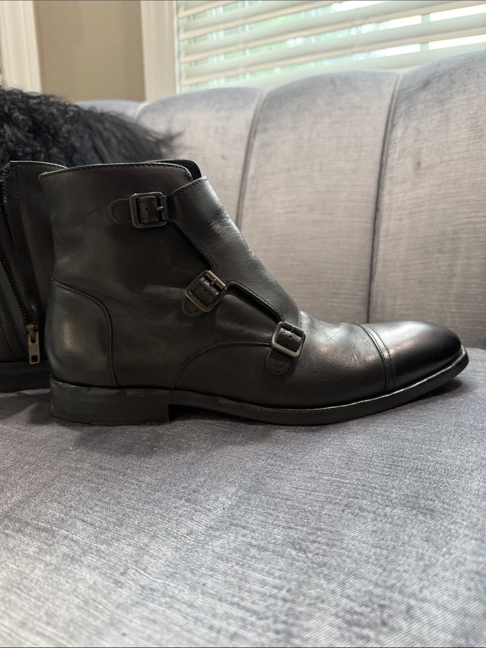 Tiger of Sweden Black Leather Chukka Boots with Side Zipper - Picture 4 of 8
